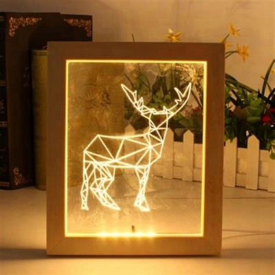 Customized antique acrylic light photo frame wholesale