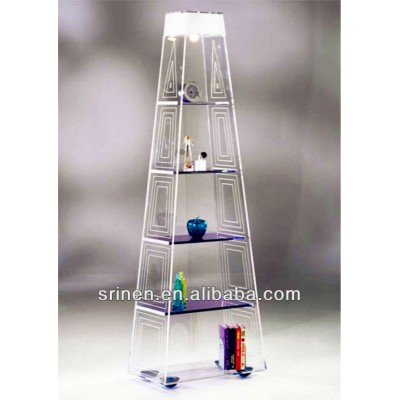 free stand acrylic book shelf furniture