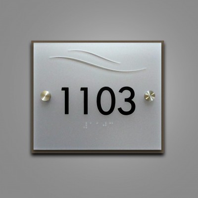 Customized acrylic building/hotel room number sign