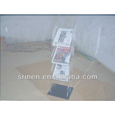 Hotel lobby acrylic newspaper rack