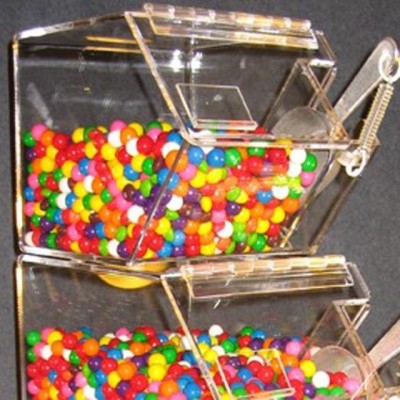 3 tier acrylic candy box nuts storage bin with spoon