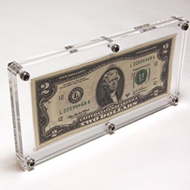 Shenzhen manufacturer cheap acrylic money storage display frame